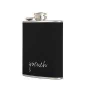 Personalisiertes Schwarz Flachmann (Links)