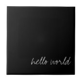 Personalisiertes Schwarz Fliese (Vorderseite)