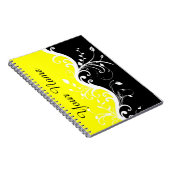Personalisiertes Schwarz-Gelb-Notebook Notizblock (Rechte Seite)