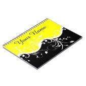 Personalisiertes Schwarz-Gelb-Notebook Notizblock (Linke Seite)