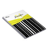 Personalisiertes Schwarz-Gelb-Weißstreifen-Noteboo Notizblock (Rechte Seite)