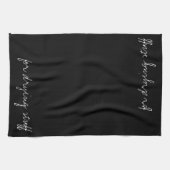 Personalisiertes Schwarz Geschirrtuch (Horizontal)