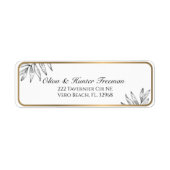 Personalisiertes Schwarz-Gold-Adressenlabel (Vorne)