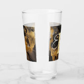 Personalisiertes Schwarz-Gold-Alkoholtupfer Glas (Rechts)