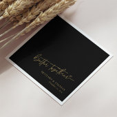 Personalisiertes Schwarz & Gold besser zusammen Ho Serviette
