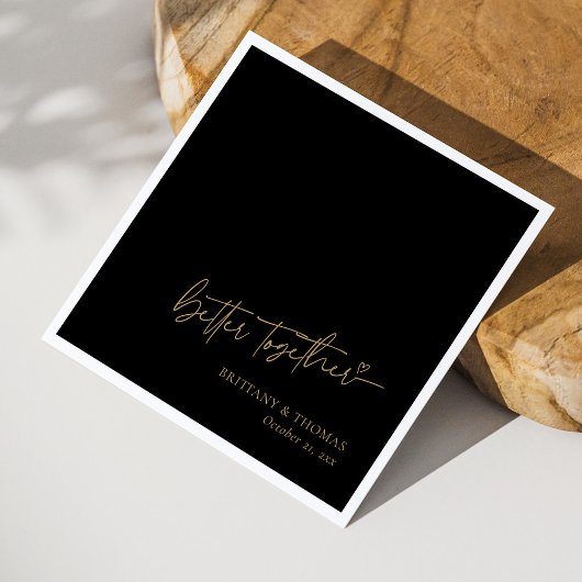 Personalisiertes Schwarz & Gold besser zusammen Ho Serviette