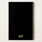 Personalisiertes Schwarz-Gold-Logo Notizblock (Rückseite)