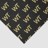 Personalisiertes Schwarz-Gold-Logo Seidenpapier (Ausschnitt)