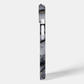 Personalisiertes Schwarz-Gold-Monogramm Case-Mate iPhone Hülle (Rückseite / Links)