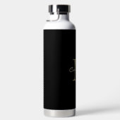 Personalisiertes Schwarz-Gold Monogramm-Geschenk Trinkflasche (Rechts)
