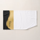 Personalisiertes Schwarz-Gold-Set Badetuch Badhandtuch Set (Handtuch)