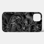 Personalisiertes schwarz-gotisches Muster Case-Mate iPhone Hülle (Rückseite (Horizontal))
