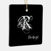 Personalisiertes Schwarz Keramikornament (Rechts)