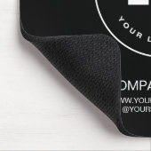Personalisiertes Schwarz-Modern-Logo Mousepad (Ecke)