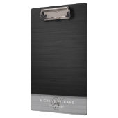 Personalisiertes, schwarz perforiertes Metall Klemmbrett (Links)