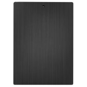 Personalisiertes, schwarz perforiertes Metall Klemmbrett (Rückseite)