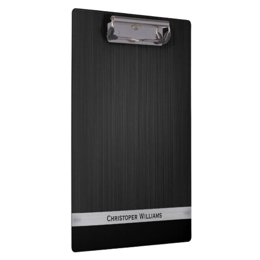 Personalisiertes, schwarz perforiertes Metall Klemmbrett (Rechts)