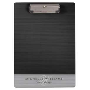 Personalisiertes, schwarz perforiertes Metall Klemmbrett