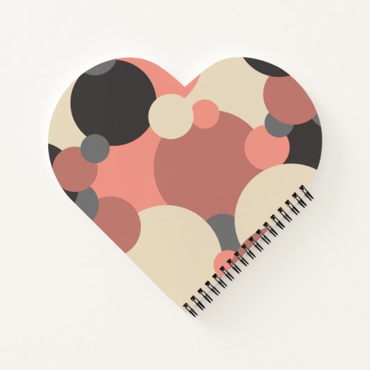 Personalisiertes Schwarz-Rot-Herzbuch Notizblock (Rückseite)