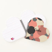 Personalisiertes Schwarz-Rot-Herzbuch Notizblock (Innenseite)