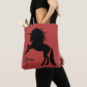 Personalisiertes Schwarz-Rot-Zaubertier Tasche (Von Nahem)