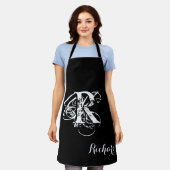 Personalisiertes Schwarz Schürze (Getragen)