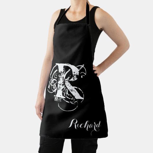 Personalisiertes Schwarz Schürze (InSitu)