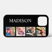 Personalisiertes Schwarz-Schwarz-FotoCollage für b Case-Mate iPhone Hülle (Rückseite (Horizontal))