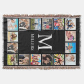 Personalisiertes Schwarz-Schwarz-FotoCollage für b Decke (Vorderseite)