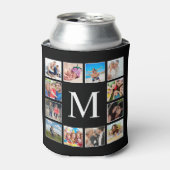 Personalisiertes Schwarz-Schwarz-FotoCollage für b Dosenkühler (Kanne Vorderseite)