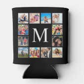 Personalisiertes Schwarz-Schwarz-FotoCollage für b Dosenkühler (Rückseite)