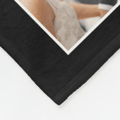 Personalisiertes Schwarz-Schwarz-FotoCollage für b Fleecedecke (Ecke)
