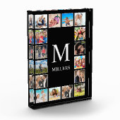 Personalisiertes Schwarz-Schwarz-FotoCollage für b Fotoblock (Links)