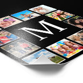Personalisiertes Schwarz-Schwarz-FotoCollage für b Fotodruck (Ecke)