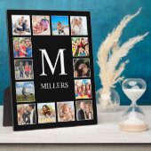 Personalisiertes Schwarz-Schwarz-FotoCollage für b Fotoplatte (Seite)