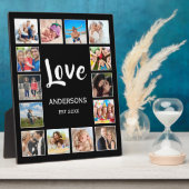 Personalisiertes Schwarz-Schwarz-FotoCollage für b Fotoplatte (Seite)