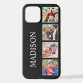 Personalisiertes Schwarz-Schwarz-FotoCollage für b iPhone Hülle (Rückseite)
