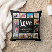 Personalisiertes Schwarz-Schwarz-FotoCollage für b Kissen (Decke)