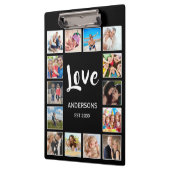 Personalisiertes Schwarz-Schwarz-FotoCollage für b Klemmbrett (Links)