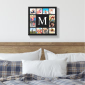 Personalisiertes Schwarz-Schwarz-FotoCollage für b Leinwanddruck (Insitu (Schlafzimmer))