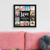 Personalisiertes Schwarz-Schwarz-FotoCollage für b Leinwanddruck (Insitu (Wohnzimmer))