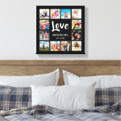 Personalisiertes Schwarz-Schwarz-FotoCollage für b Leinwanddruck (Insitu (Schlafzimmer))