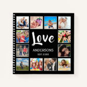 Personalisiertes Schwarz-Schwarz-FotoCollage für b Notizblock (Vorderseite)