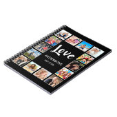 Personalisiertes Schwarz-Schwarz-FotoCollage für b Notizblock (Linke Seite)