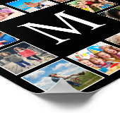 Personalisiertes Schwarz-Schwarz-FotoCollage für b Poster (Ecke)