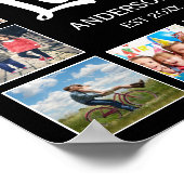 Personalisiertes Schwarz-Schwarz-FotoCollage für b Poster (Ecke)