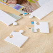 Personalisiertes Schwarz-Schwarz-FotoCollage für b Puzzle (Seite)