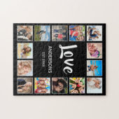 Personalisiertes Schwarz-Schwarz-FotoCollage für b Puzzle (Horizontal)