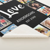 Personalisiertes Schwarz-Schwarz-FotoCollage für b Sherpadecke (3/4)