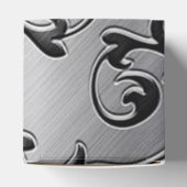 Personalisiertes Schwarz-Silber-Muster - Gefälligk Geschenkschachtel (Oben)